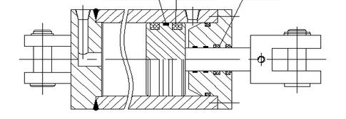 典型的油缸密封形式之孔軸全部用y圈型式