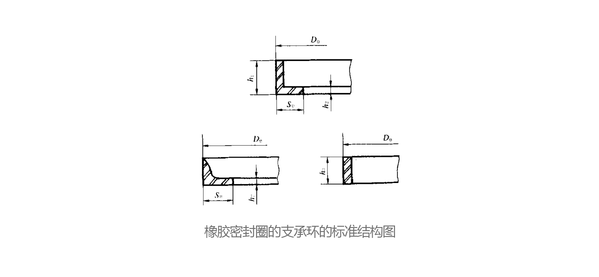 橡膠密封圈的支承環(huán)的標(biāo)準(zhǔn)結(jié)構(gòu)圖