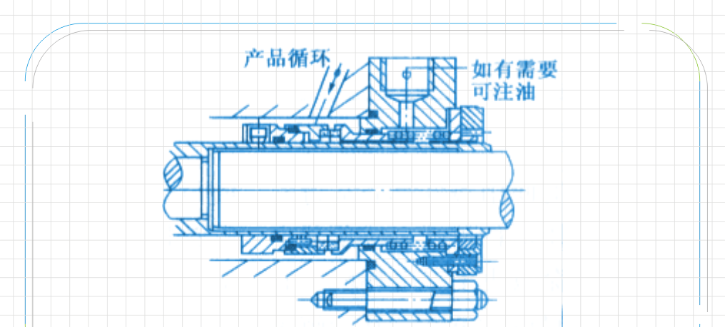 一種能解決含固體顆粒介質(zhì)用的機(jī)械液壓密封件結(jié)構(gòu)平面圖