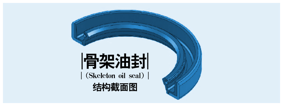 骨架油封結(jié)構(gòu)截面圖