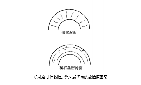 機械密封件故障之汽化或閃蒸的故障原因圖