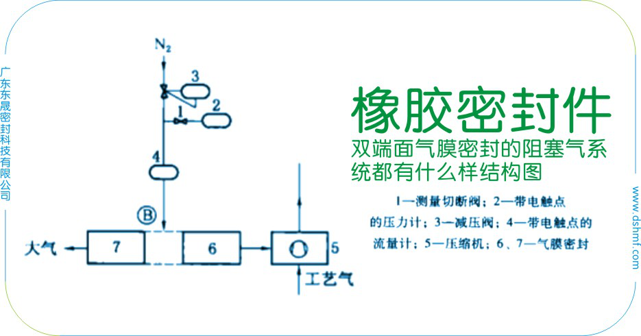 橡膠密封圈之雙端面氣膜密封的阻塞氣系統(tǒng)都有什么樣結(jié)構(gòu)圖