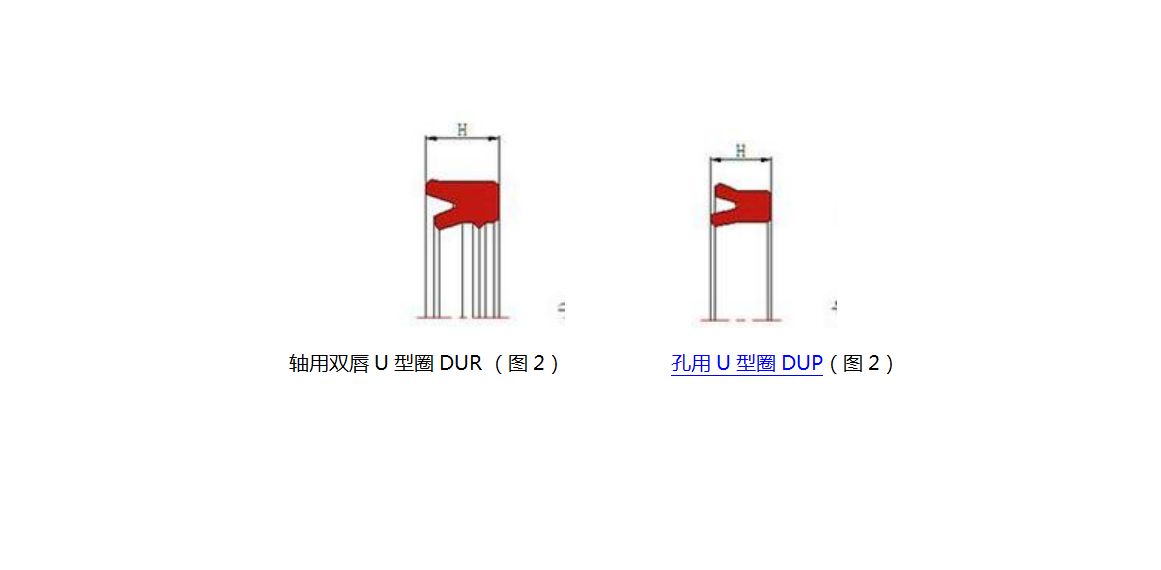 軸孔用U型密封圈截面圖